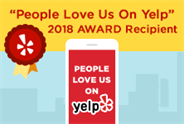 "People Love Us On Yelp" 2018 Award